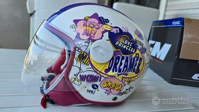 casco young CGM  205G MAGIC COMICS fucsia, tg. YXL
