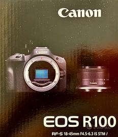 CANON EOS R100 + Zoom 18-45mm + BORSA