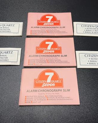 Set orologi citizen manuale d’istruzioni garanzia