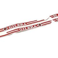 adesivi gilera 50 touring aufkleber rosso -bianco