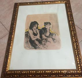 Alberto sughi quadro litografia