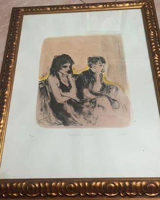 Alberto sughi quadro litografia