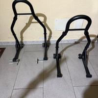 Coppia cavalletti alzamoto con ruote