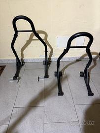 Coppia cavalletti alzamoto con ruote