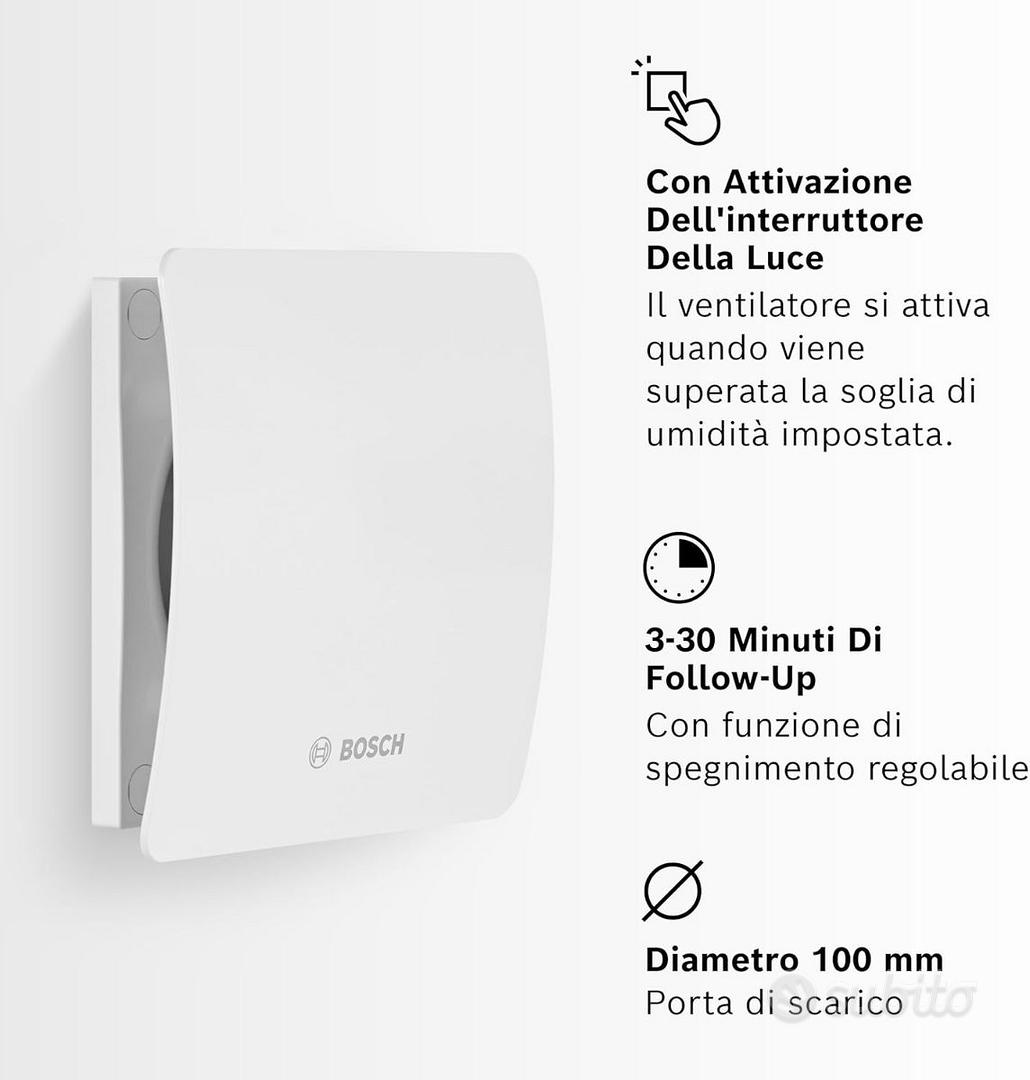 Aspiratore Da Bagno Bosch Silenzioso 1900 DH W100 - Con Sensore Umidità, Portata 75.4 M³/h, 28 DB - Foto 9