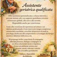 Assistenza geriatrica e dama di compagnia
