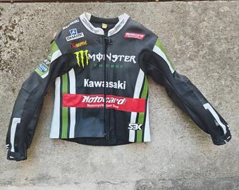 Giacca "similpelle" loggata "Kawasaki"