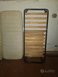 rete a doghe singola piu' materasso 20 cm