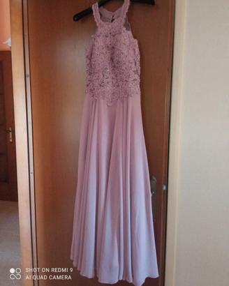 abito cerimonia rosa antico tg S 