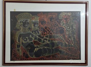 Serigrafia Colorata di Tono Zancanaro,