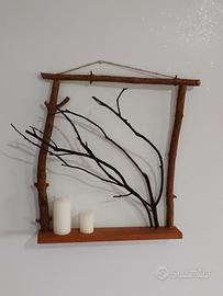 Quadro porta vela artigianale 