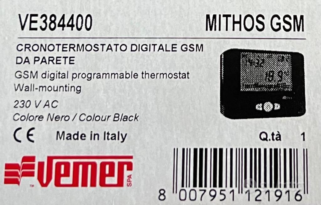 Cronotermostato VEMER GSM Mithos Nero (NO WIFI) - Elettrodomestici In  vendita a Milano
