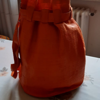 Borsa secchiello in rafia