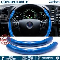 COPRIVOLANTE per SAAB Effetto FIBRA CARBONIO Blu