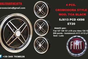 Cromodora TGA NERI 5X13 et20 4x98 Autobianchi FIAT