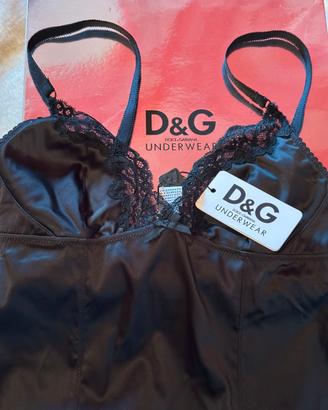D&G Dolce Gabbana abito sottoveste slip dress nero