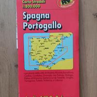 Carta Stradale vintage Spagna Portogallo 1:800.000