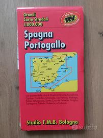 Carta Stradale vintage Spagna Portogallo 1:800.000