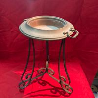 Braciere antico in ottone, ferro, rame