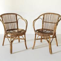 Coppia Poltroncine di bambù da esterno