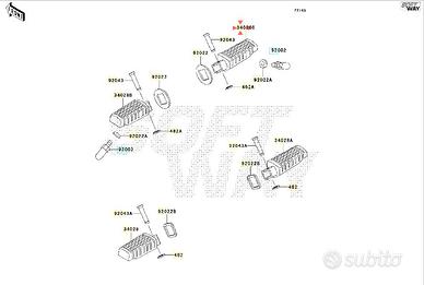 Pedana ant Dx Kawasaki ER 500 340280050