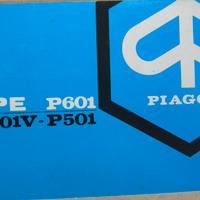 Manuale uso e manutenzione Ape P601, P601V, P501