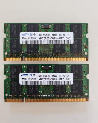 Sodimm Samsung 4GB (2x2GB) PC2-6400S DDR2-800 1,8V