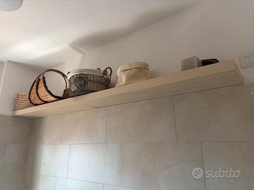 Coppia mensole IKEA effetto rovere mordente bianco
