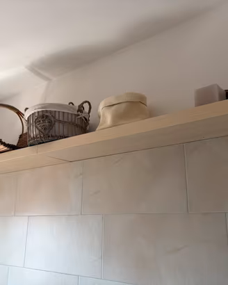 Coppia mensole IKEA effetto rovere mordente bianco