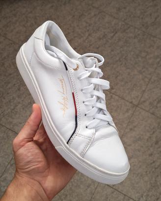 Sneaker Tommy Hilfiger Signature Pelle Bianca - 41
