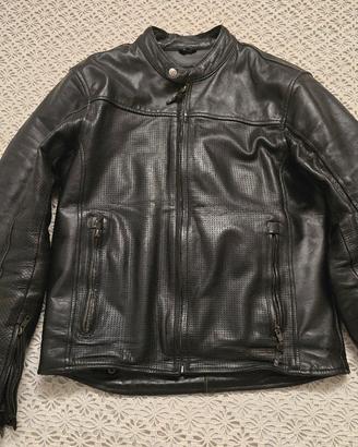 Giacca moto pelle estiva Ixon (48) con paraschiena