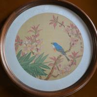 Coppia Quadri Seta giapponese Vintage