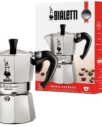 Bialetti Caffettiera Moka Express 4 Tazze, Manico