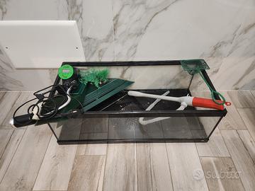 Acquario tartaruga con accessori 