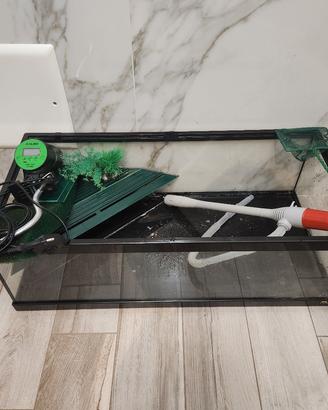 Acquario tartaruga con accessori 