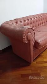Divano Chesterfield 3 posti - vera pelle
