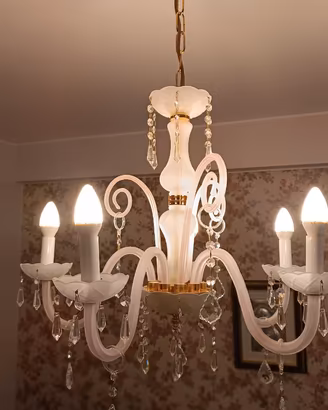 Lampadario classico in vetro
