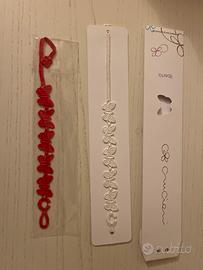 Braccialetti Cruciani bianco e rosso
