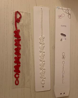 Braccialetti Cruciani bianco e rosso