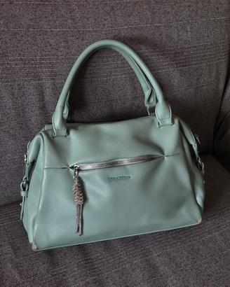 Borsa Velina Fabbiano celeste in ecopelle