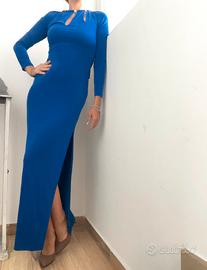 Abito lungo colore blu donna