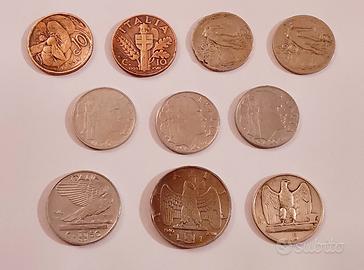 Lotto 10 monete Regno d'Italia