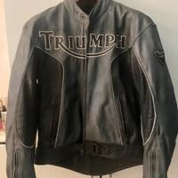 giubbino in pelle triumph con protezioni