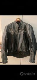 giubbino in pelle triumph con protezioni