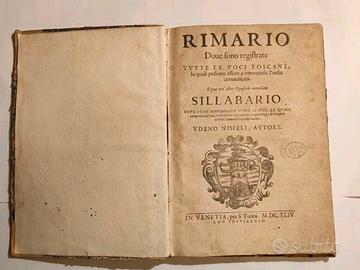 Rimario di Piero Fiorelli (libro antico italiano)