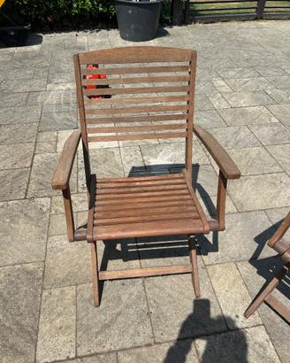 Set di 6 sedie pieghevoli in legno