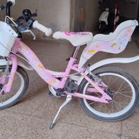 Bicicletta Bambina Papillon rosa ruota 16