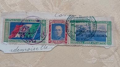 1933 Regno Posta Aerea Trittico Balbo Crociera Nor