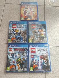 5 VIDEOGIOCHI PS4 LEGO(leggere bene descrizione)