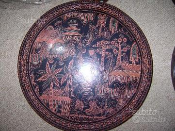 Coppia scatole birmane laccate